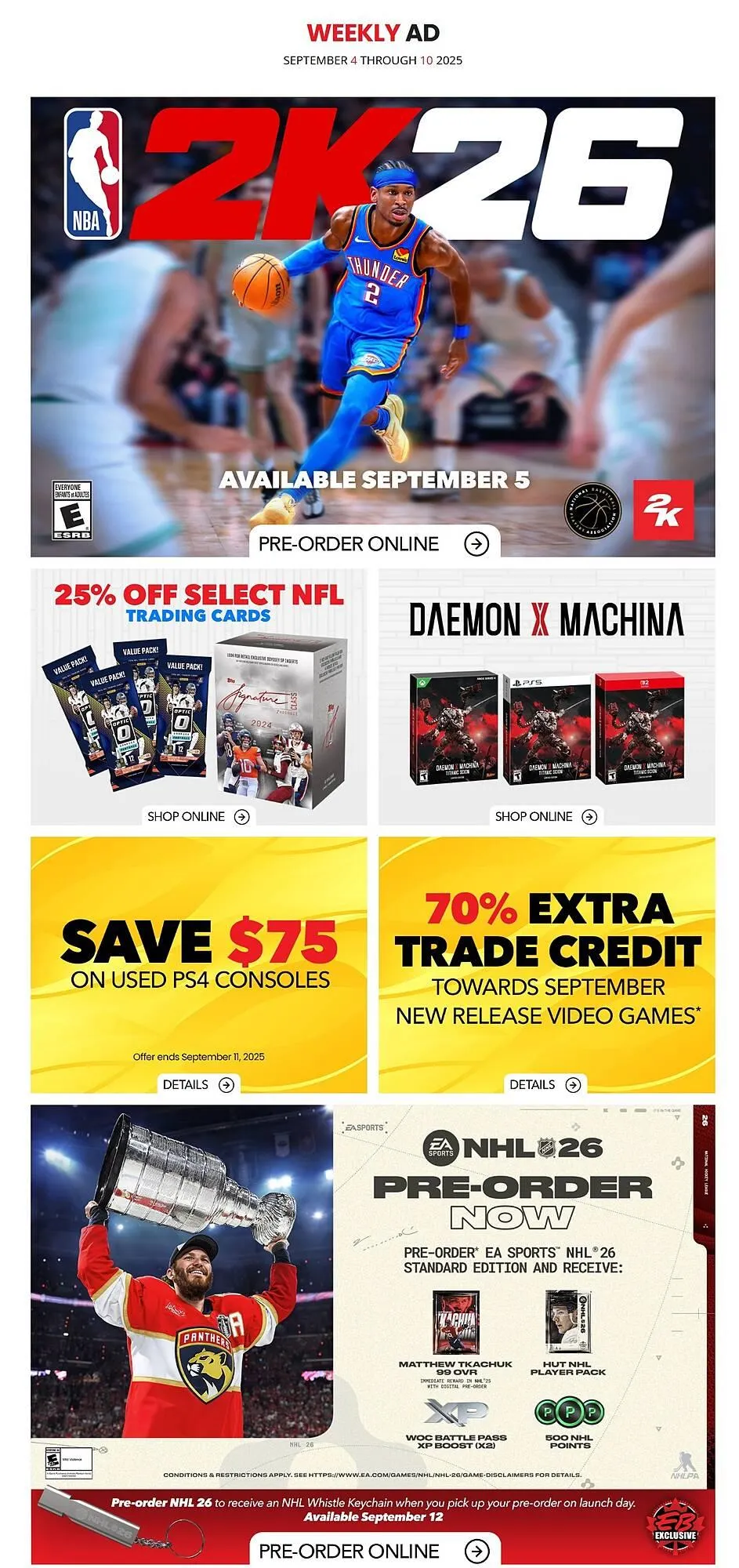 EB Games flyer from September 5 to September 11 2025 - flyer page 1