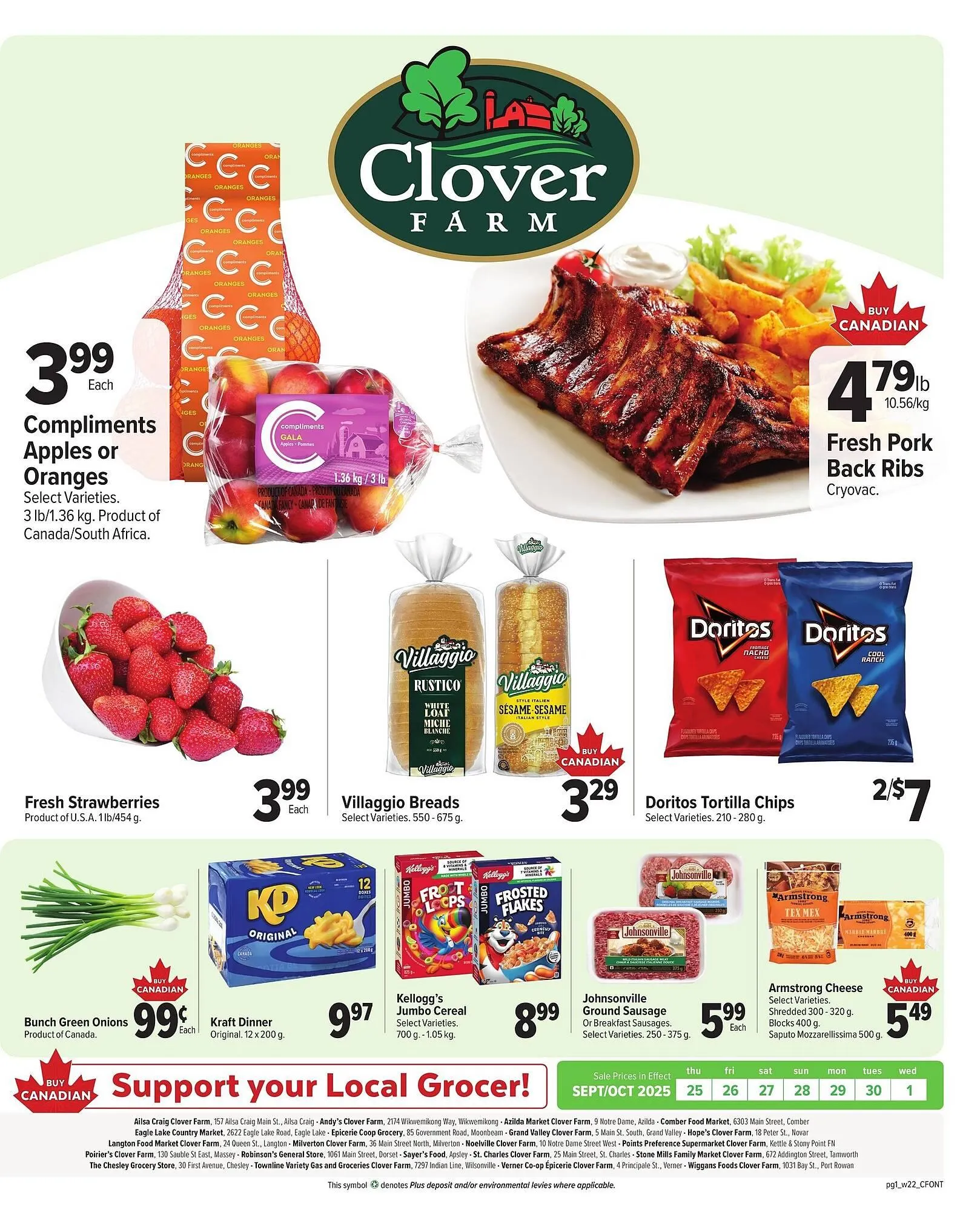 Clover Farm flyer from September 24 to September 30 2025 - flyer page 1