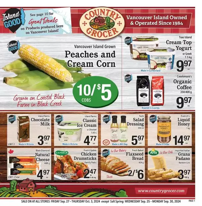 Current special promotions from September 25 to October 9 2024 - flyer page 1