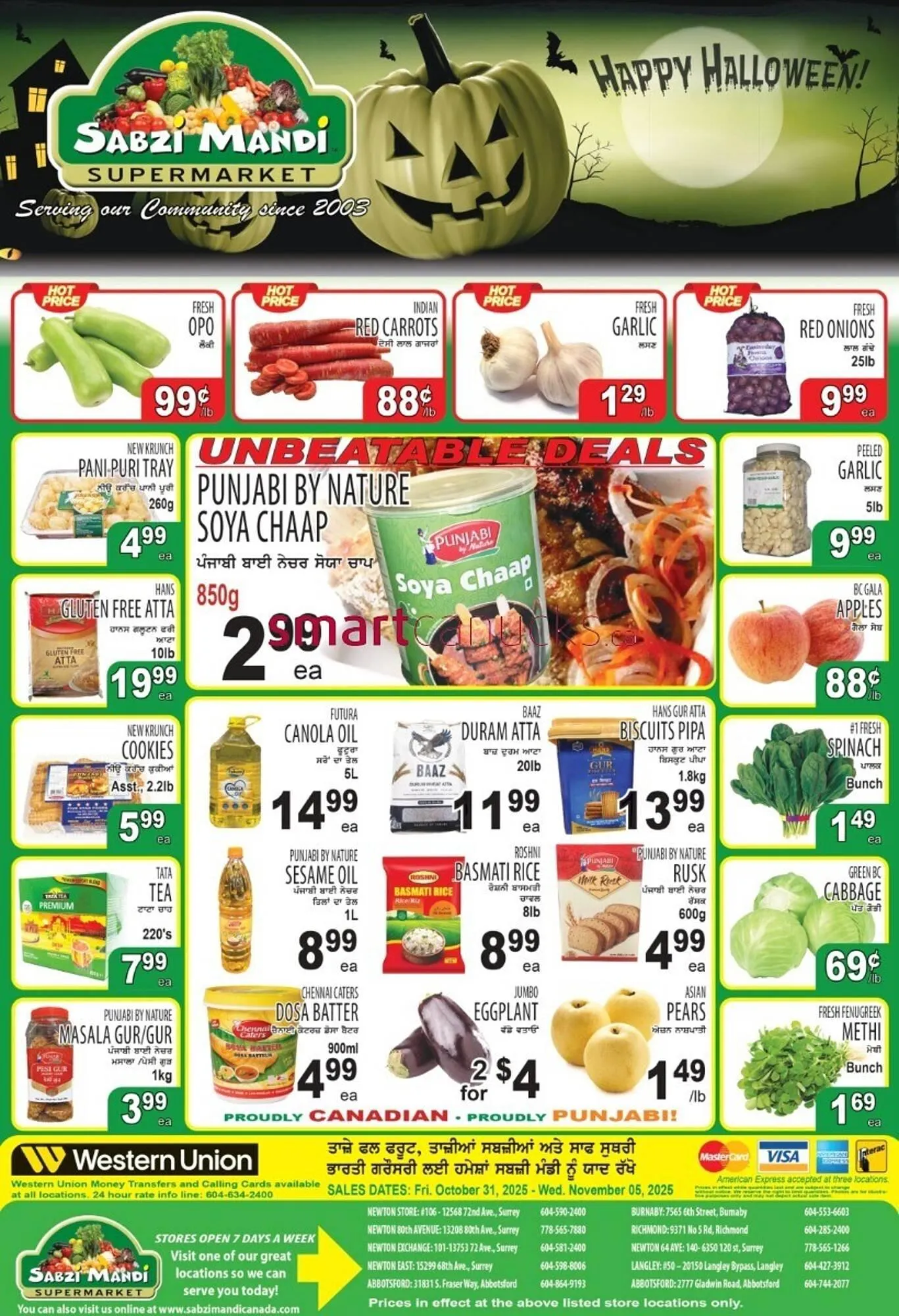 Sabzi Mandi Supermarket flyer from October 31 to November 6 2025 - flyer page 1