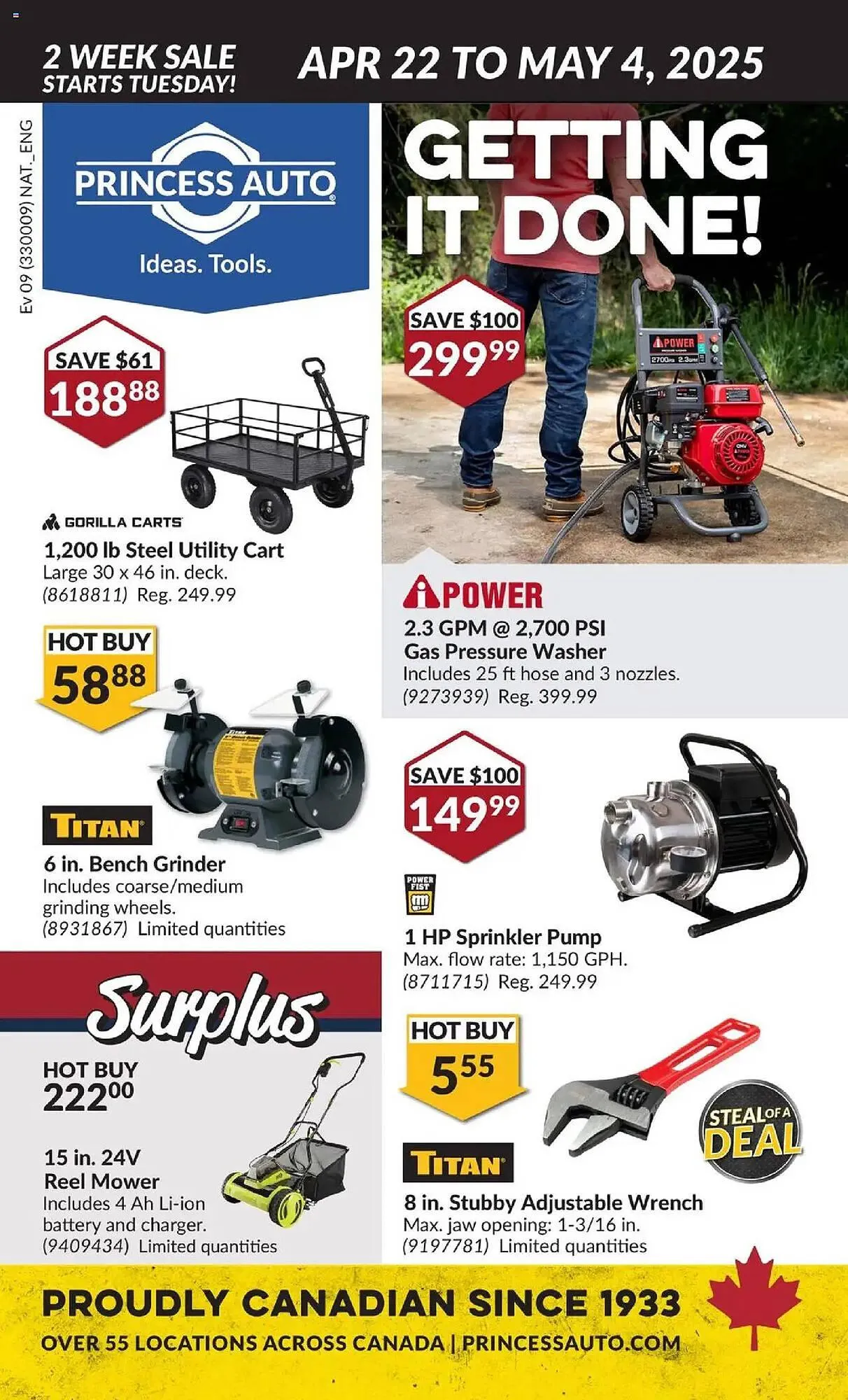Princess Auto flyer from April 22 to May 4 2025 - flyer page 1