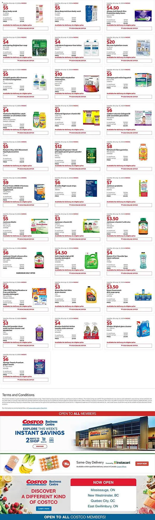 Costco flyer from March 16 to April 13 2026 - flyer page 3