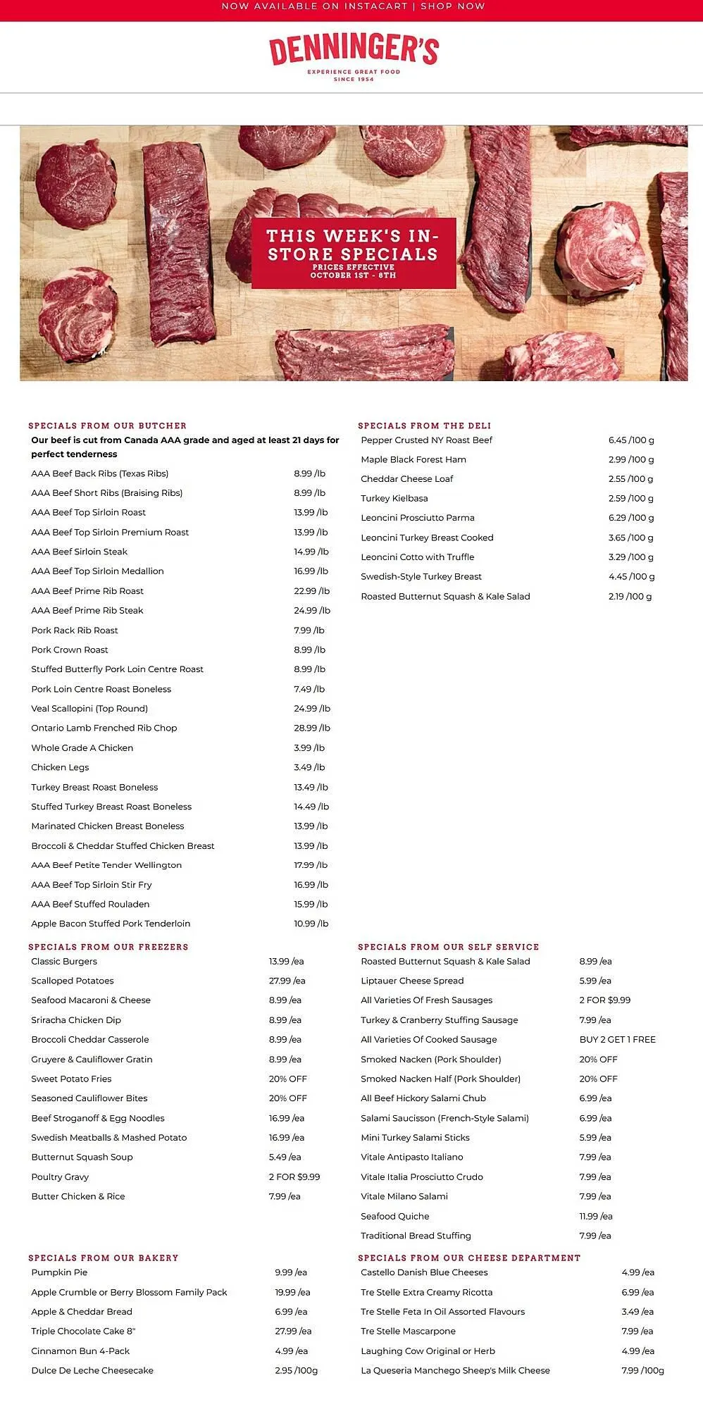 Denninger's flyer from October 1 to October 7 2025 - flyer page 1