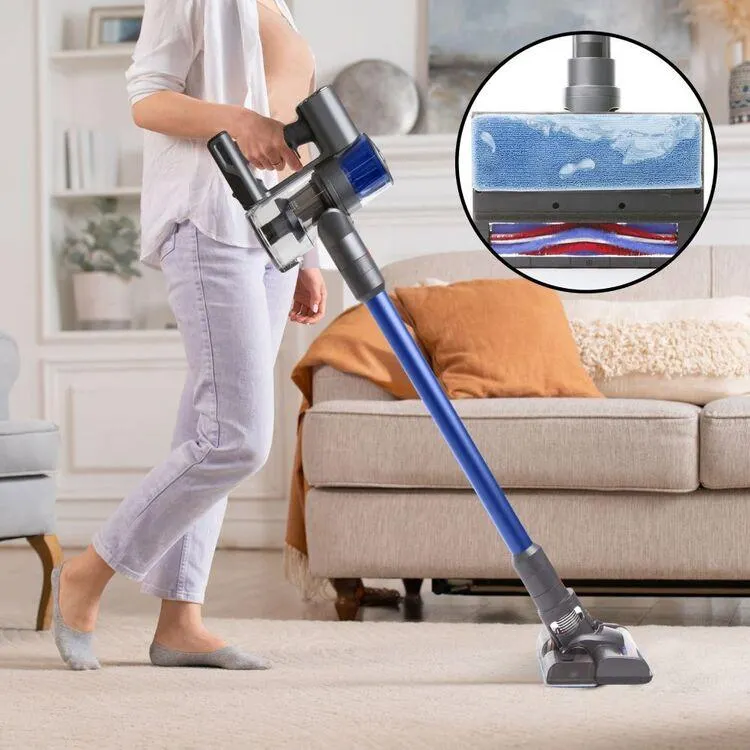 MyGenie Wet Mop 2-In-1 Cordless Stick Vacuum Blue