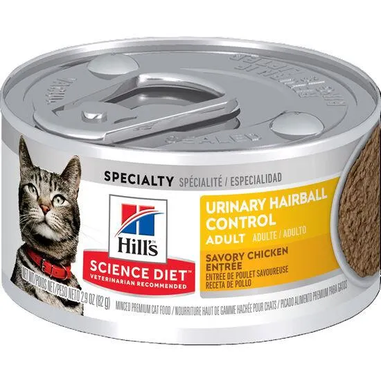 Adult Urinary and Hairball Control Entree for Adult Cats, 82 g