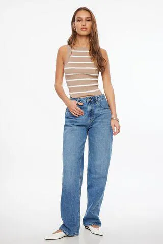 Ribbed Halter Tank Top