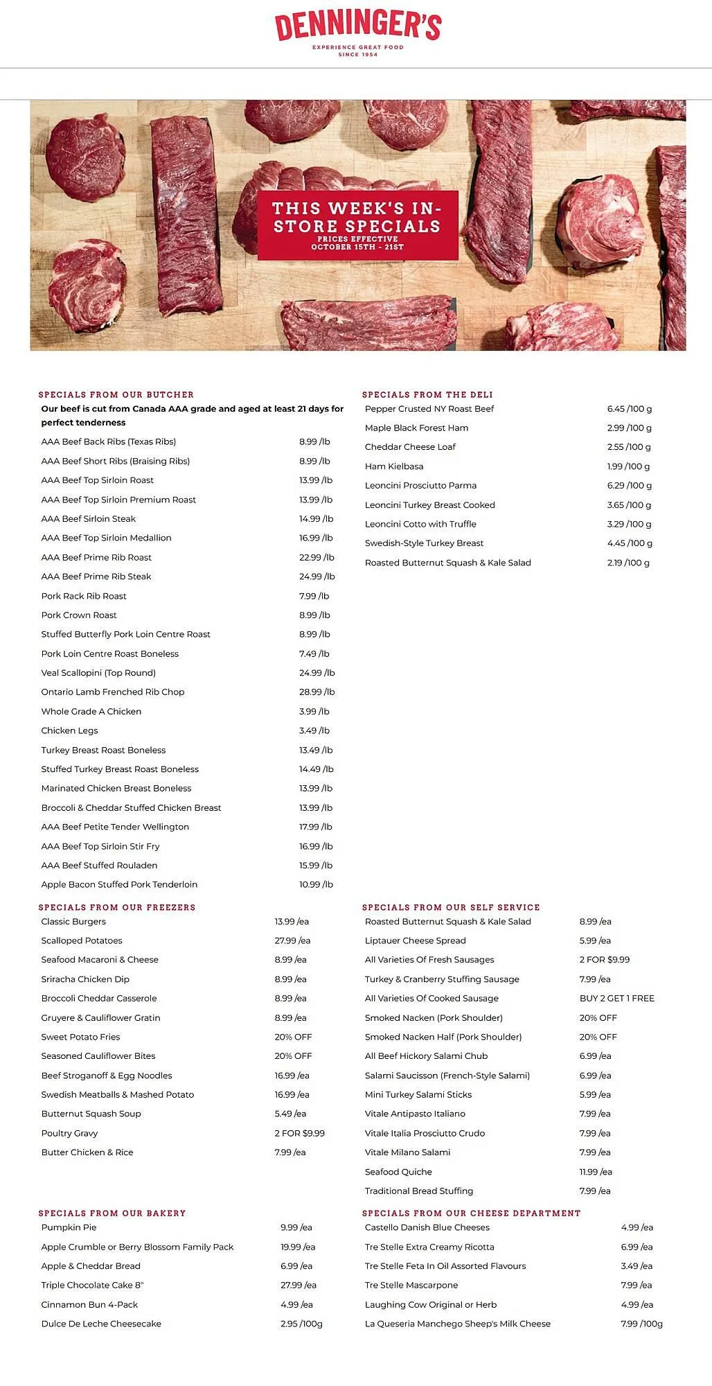 Denninger's flyer from October 15 to October 21 2025 - flyer page 1