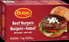 BURNS BEEF BURGERS 1kg