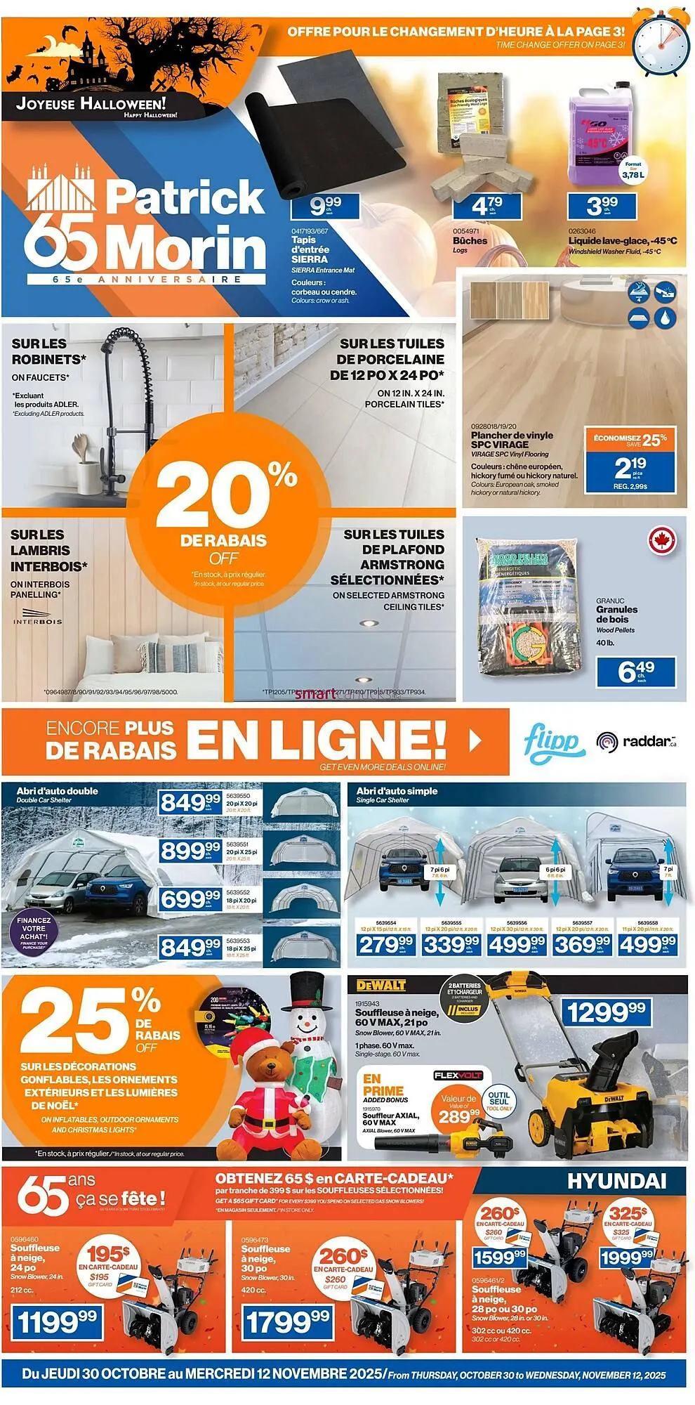 Patrick Morin flyer from October 30 to November 5 2025 - flyer page 1