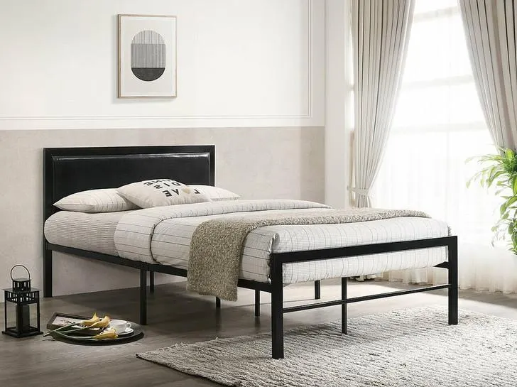 Athena Metal Upholstered Platform Bed