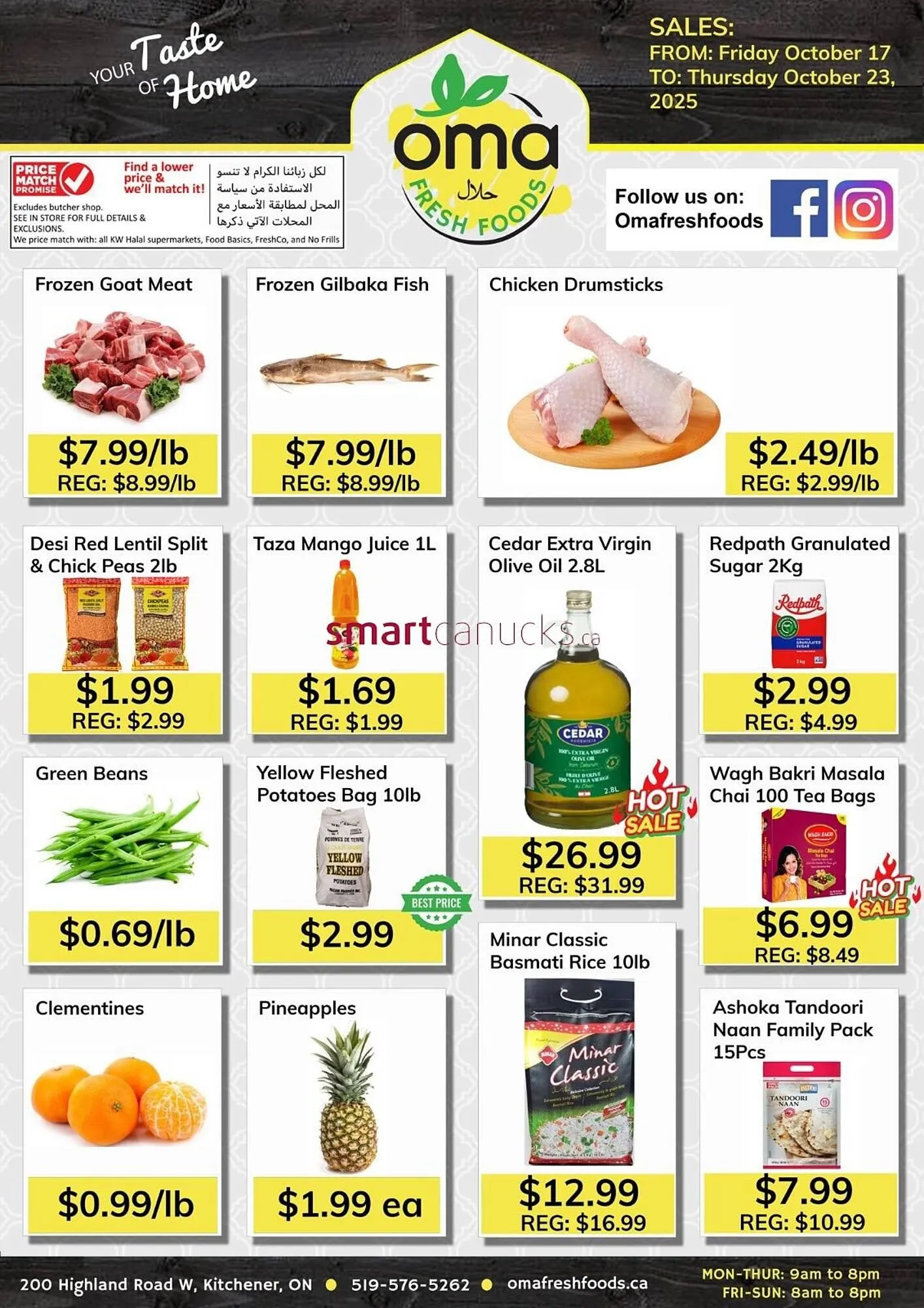 Oma Fresh Foods flyer from October 17 to October 23 2025 - flyer page 1
