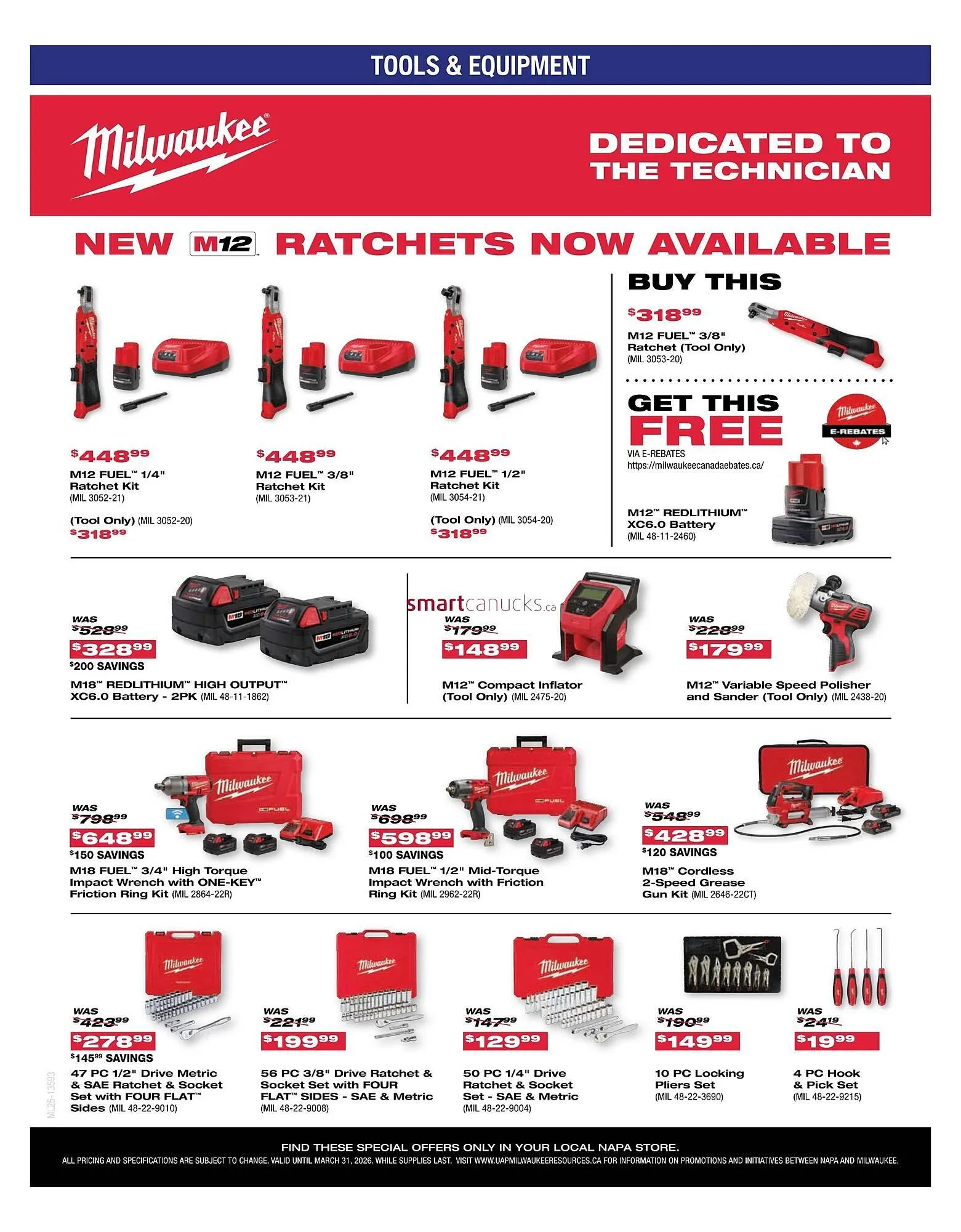 NAPA Auto Parts flyer from March 1 to March 31 2026 - flyer page 3