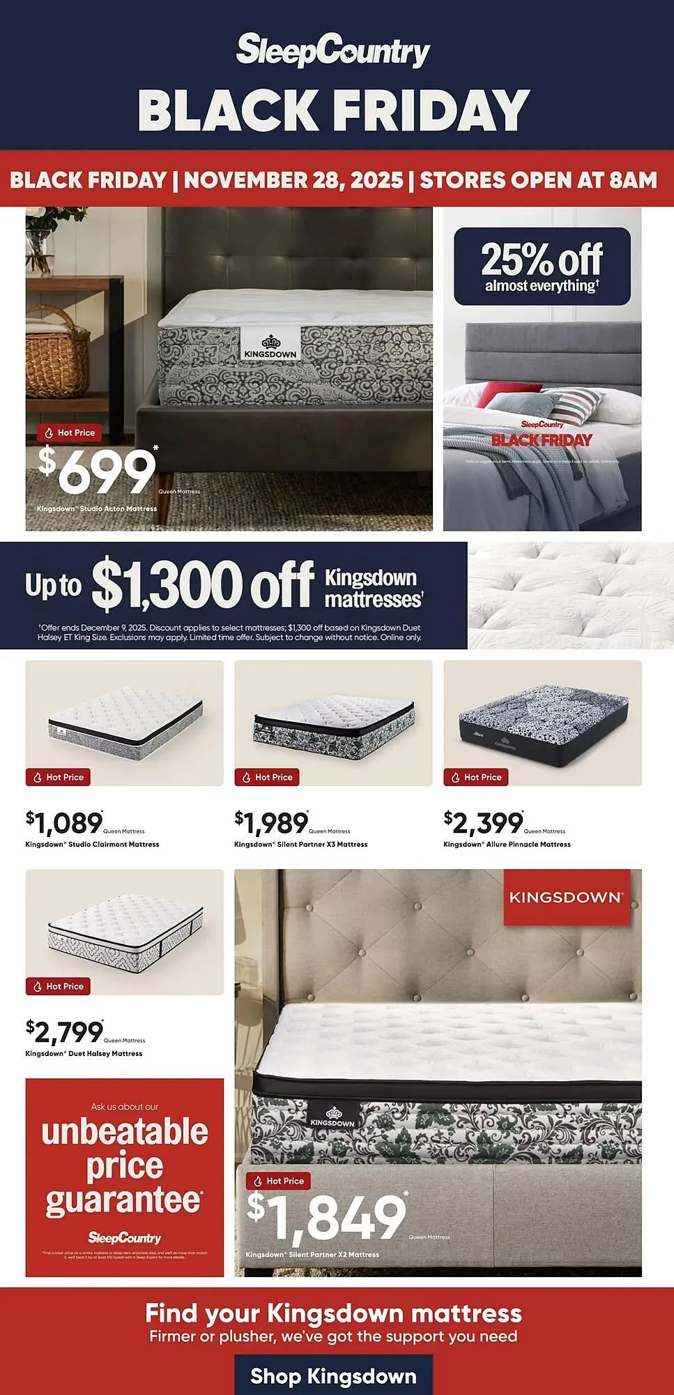 Sleep Country flyer from November 23 to December 6 2025 - flyer page 1