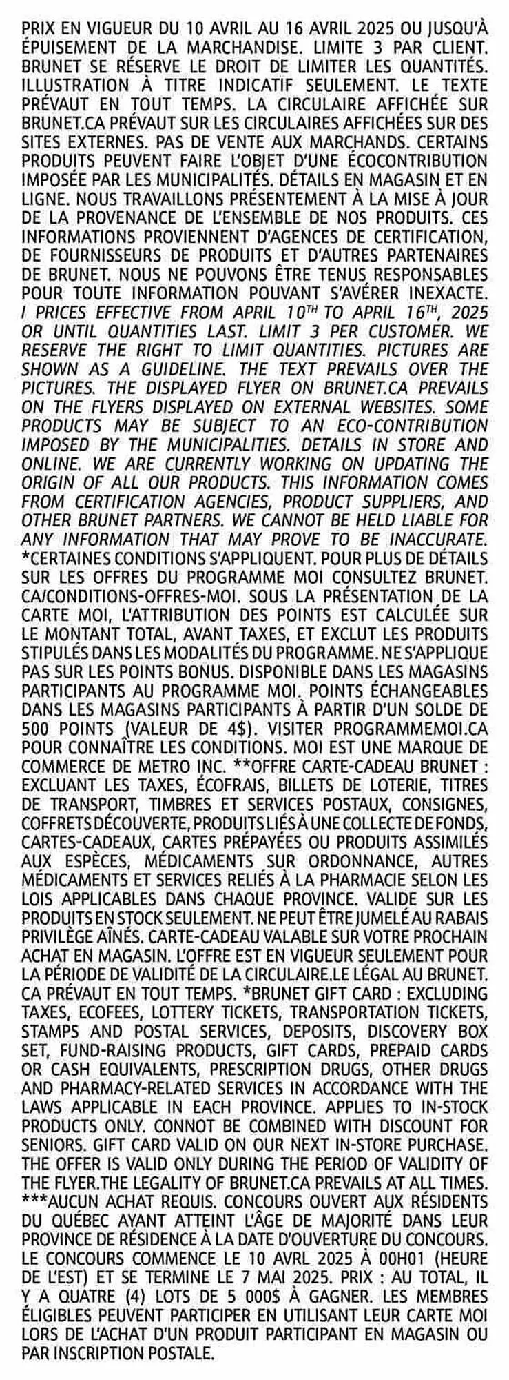 Brunet flyer from April 10 to April 24 2025 - flyer page 15