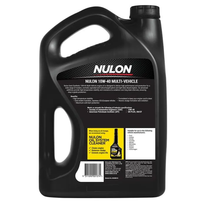 Nulon 5L Full Synthetic 5W-40 Long Life Engine Oil