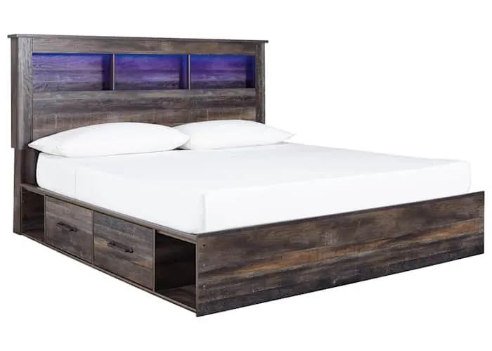 Drystan Bookcase Bed with 2 Drawer Storage - Multi