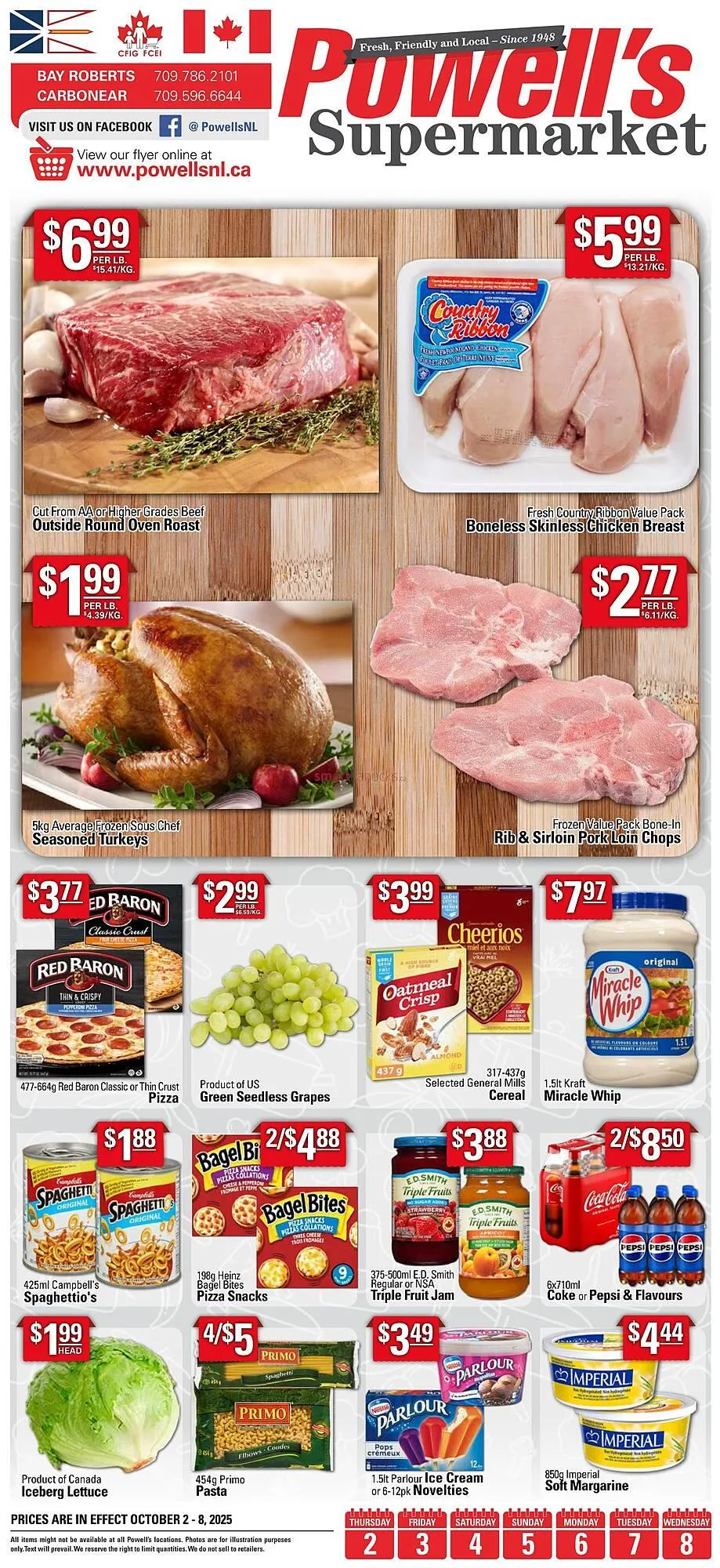 Powell's Supermarket flyer from October 2 to October 8 2025 - flyer page 1