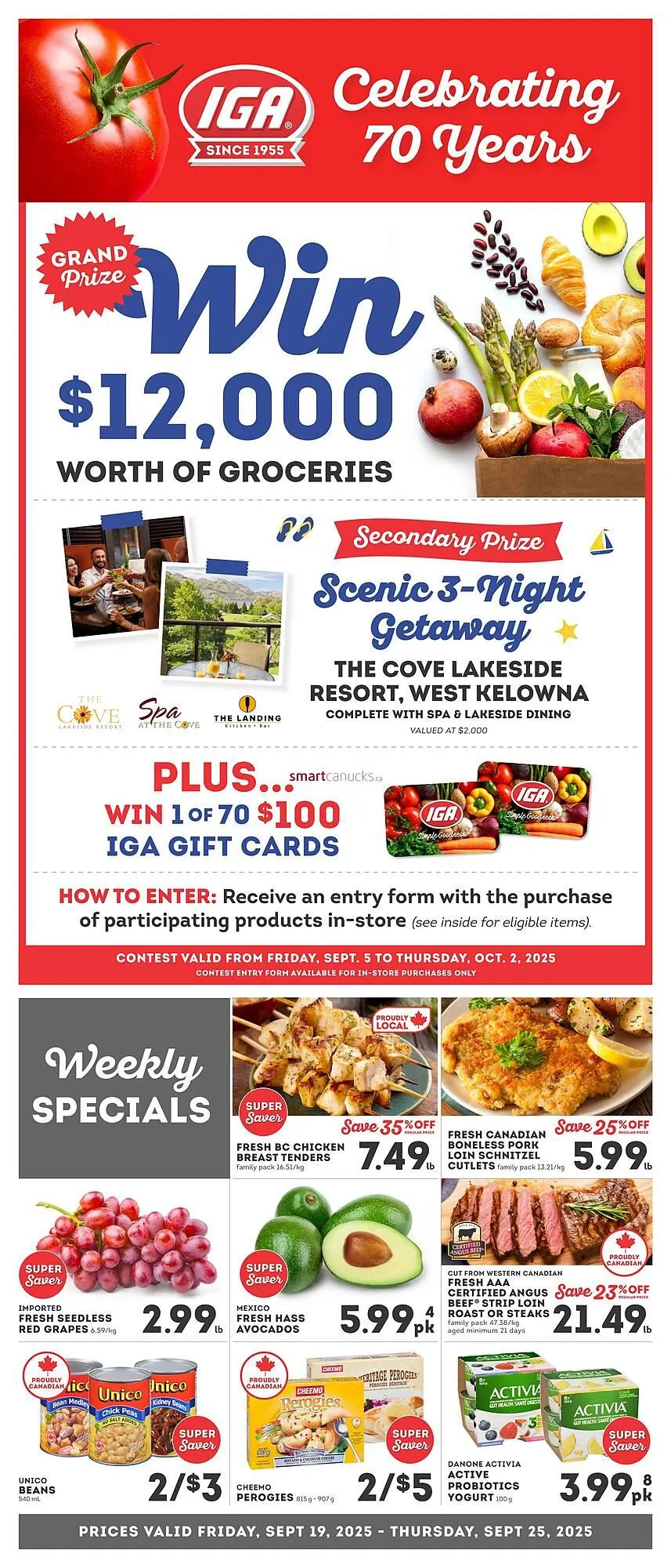 IGA flyer from September 18 to September 21 2025 - flyer page 1