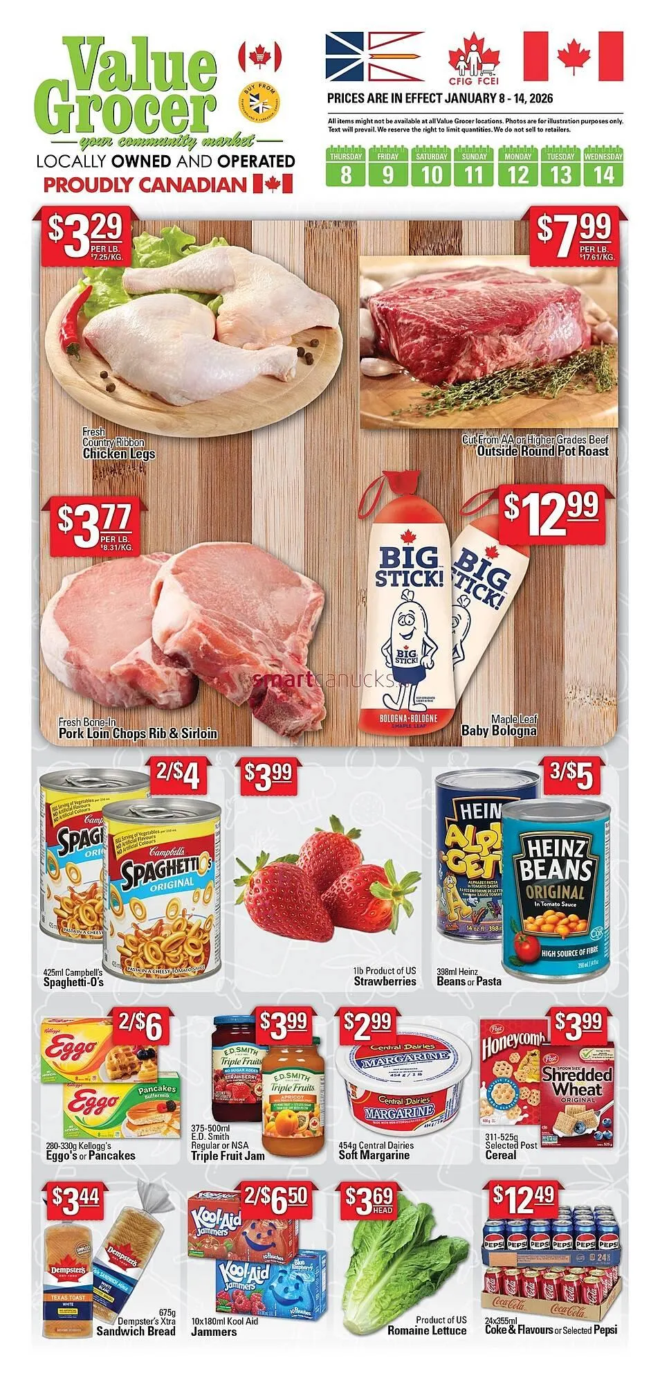 Value Grocer flyer from January 8 to January 14 2026 - flyer page 1