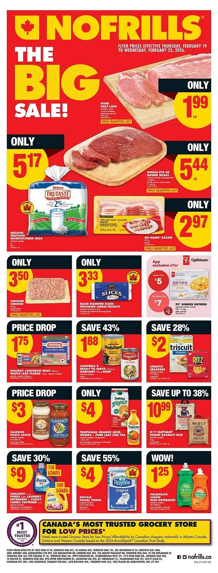 No Frills flyer from February 19 to February 26 2026 - flyer page 1