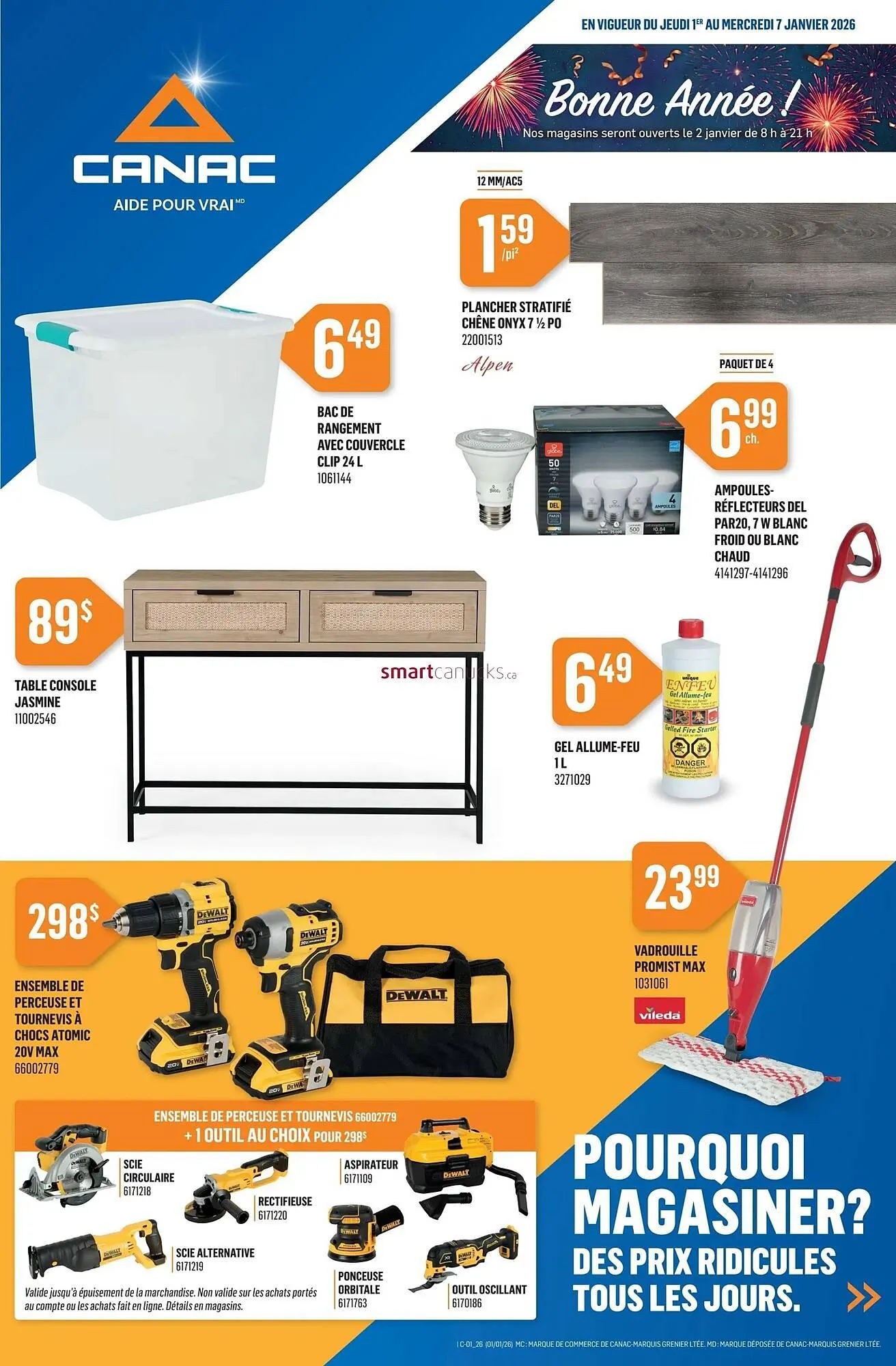 Canac flyer from January 1 to January 7 2026 - flyer page 1