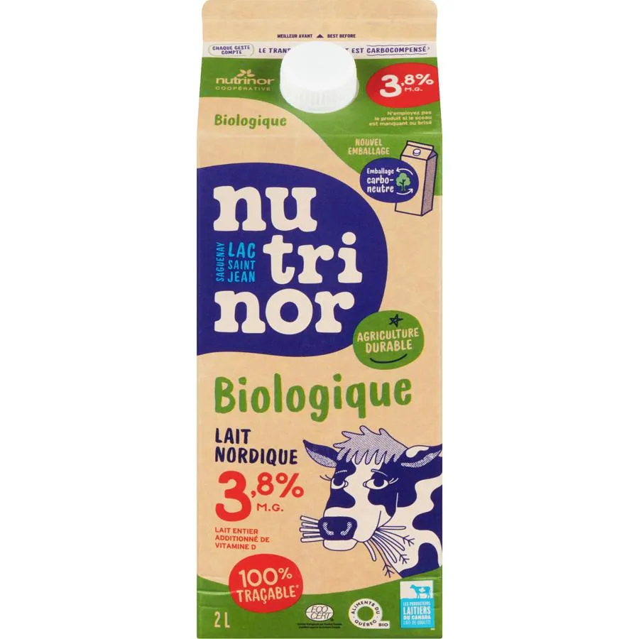 Lait nordique biologique 3,8 %