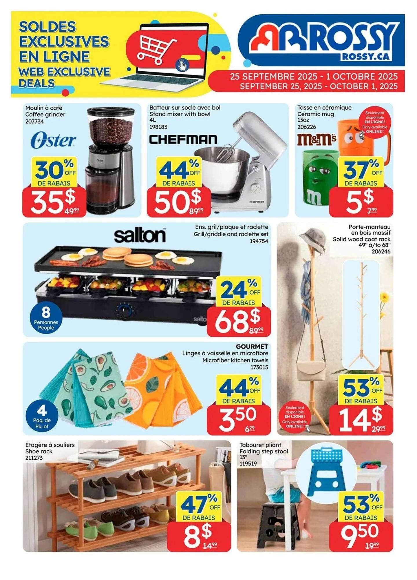 Rossy flyer from September 25 to October 1 2025 - flyer page 1