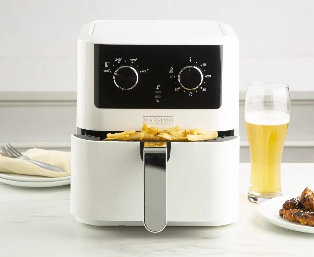 Massimo Vintage Air Fryer, 6 L, White