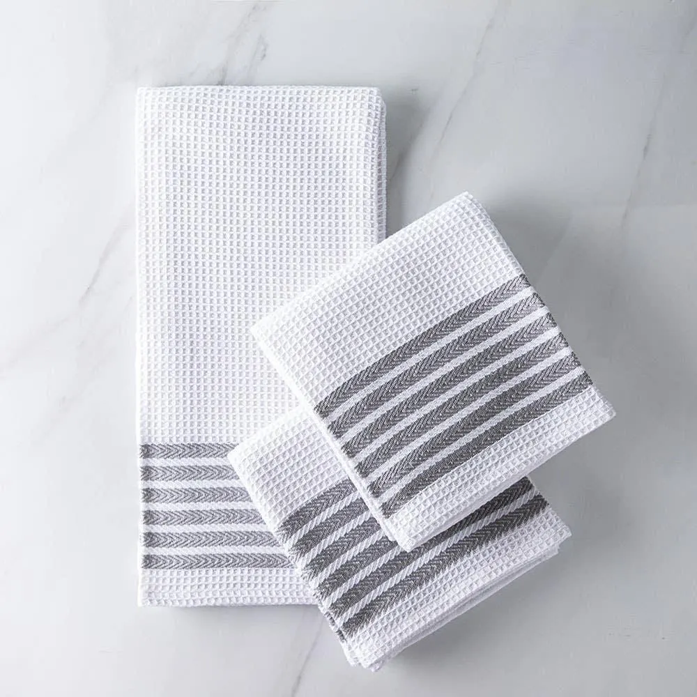 Harman Premium Quality Kitchen Towel - Set of 3 (Grey)