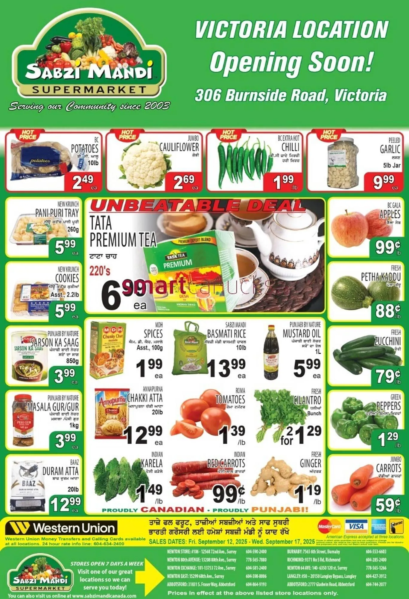 Sabzi Mandi Supermarket flyer from September 12 to September 14 2025 - flyer page 1