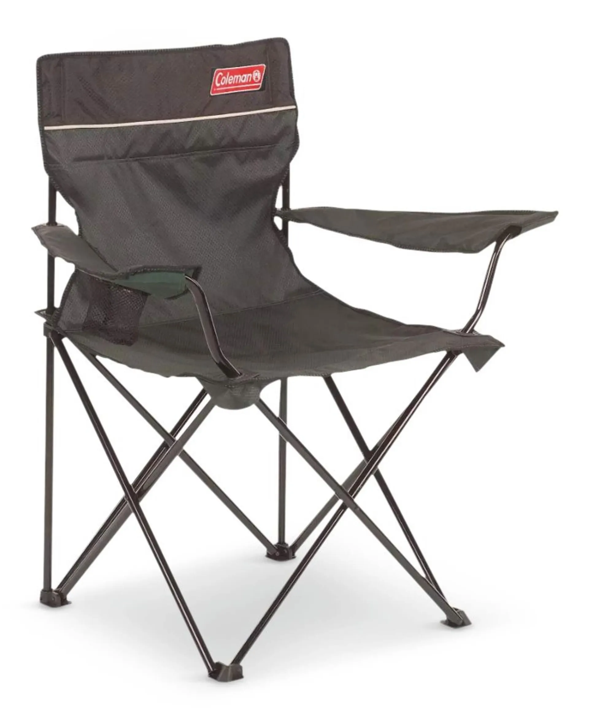 Coleman Extra Large Quad Folding Camping Chair with Cup Holder & Carry Bag, Assorted Colours