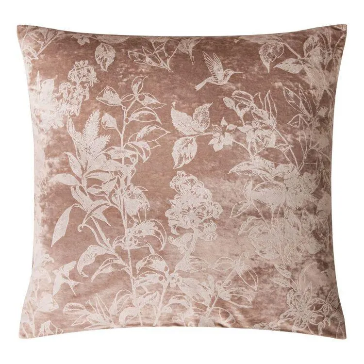 KOO Patricia Velvet European Pillowcase Blush Floral European