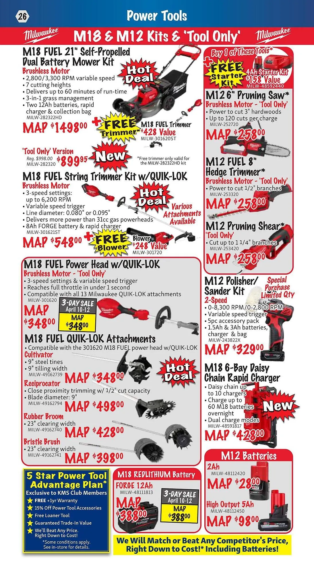KMS Tools flyer from April 1 to April 30 2025 - flyer page 26