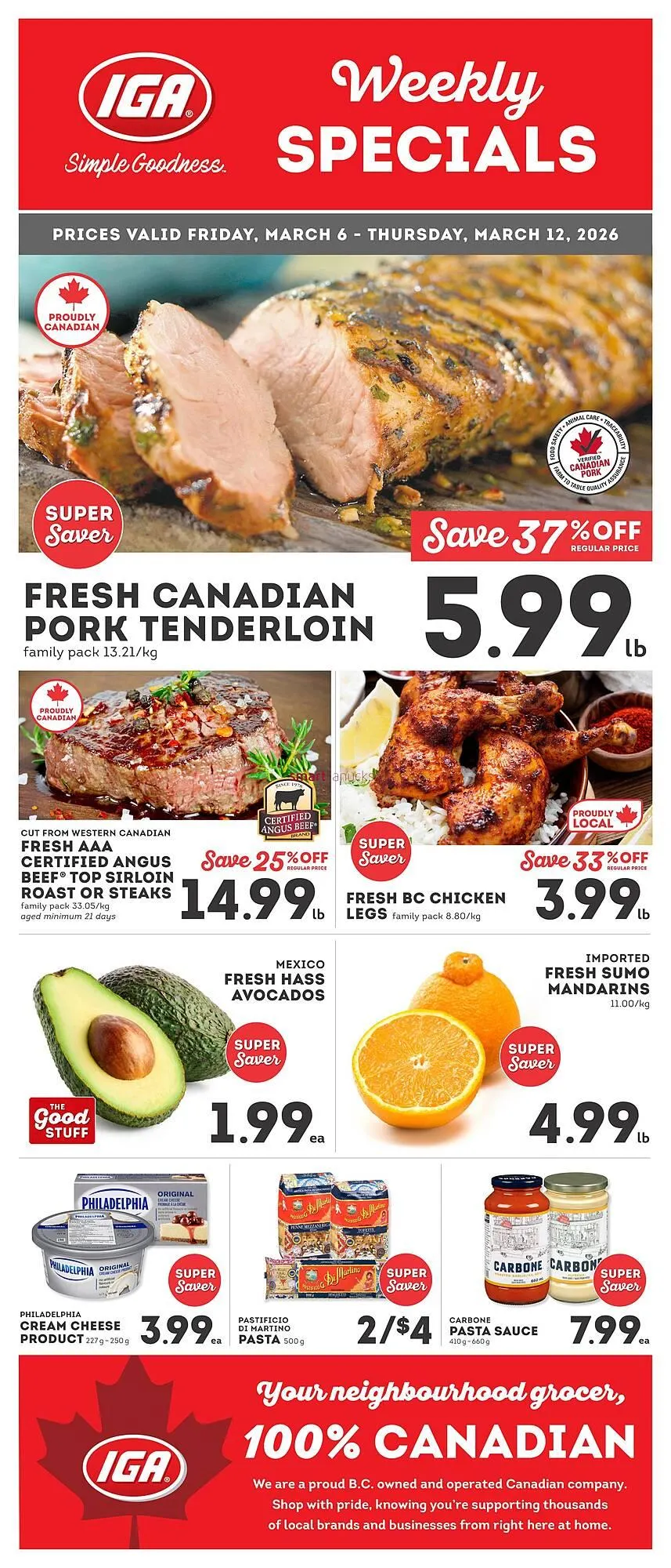 IGA flyer from March 6 to March 12 2026 - flyer page 1