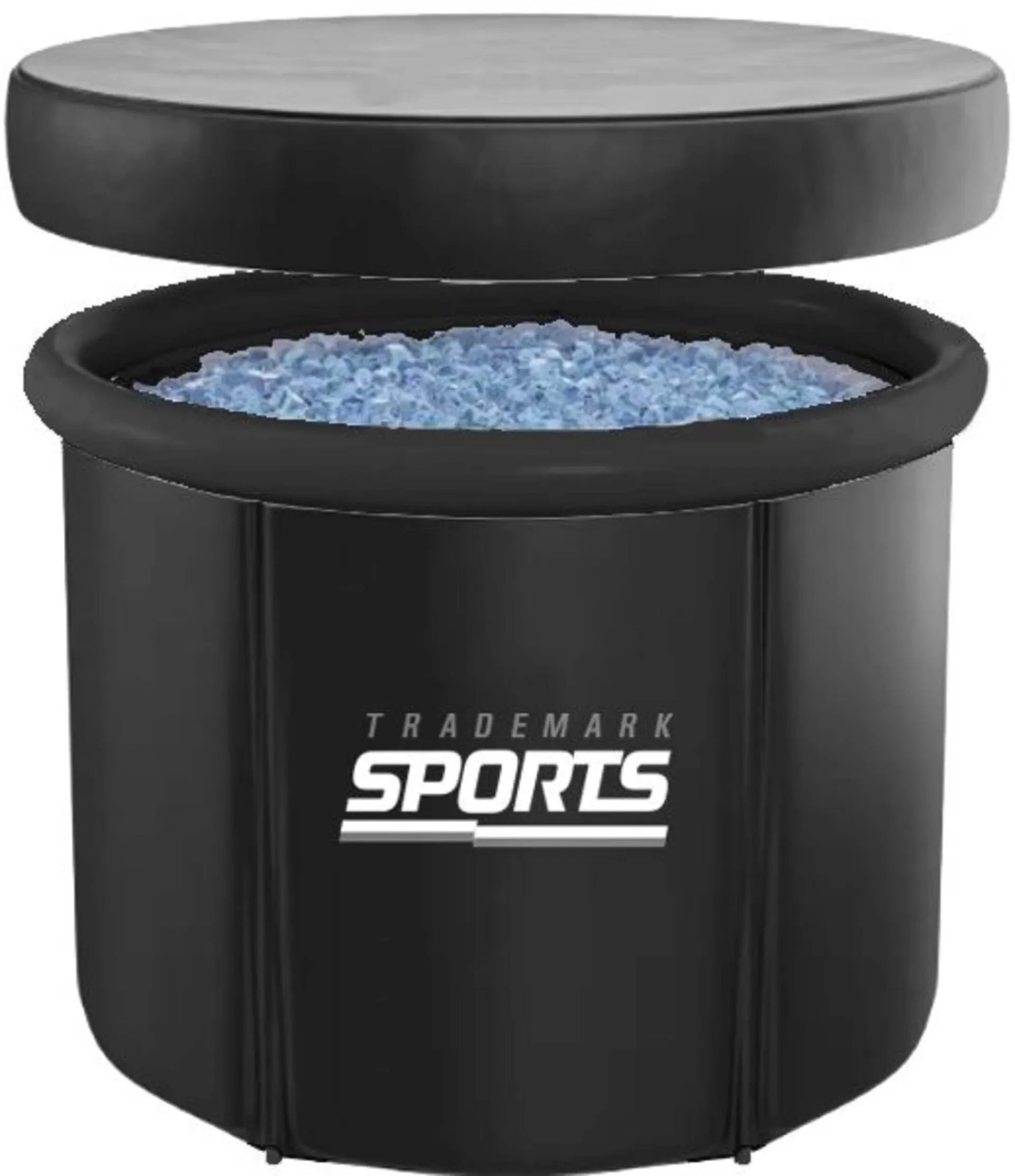 Trademark Sports Black Ice Bath/Cold Plunge Tub with Cover