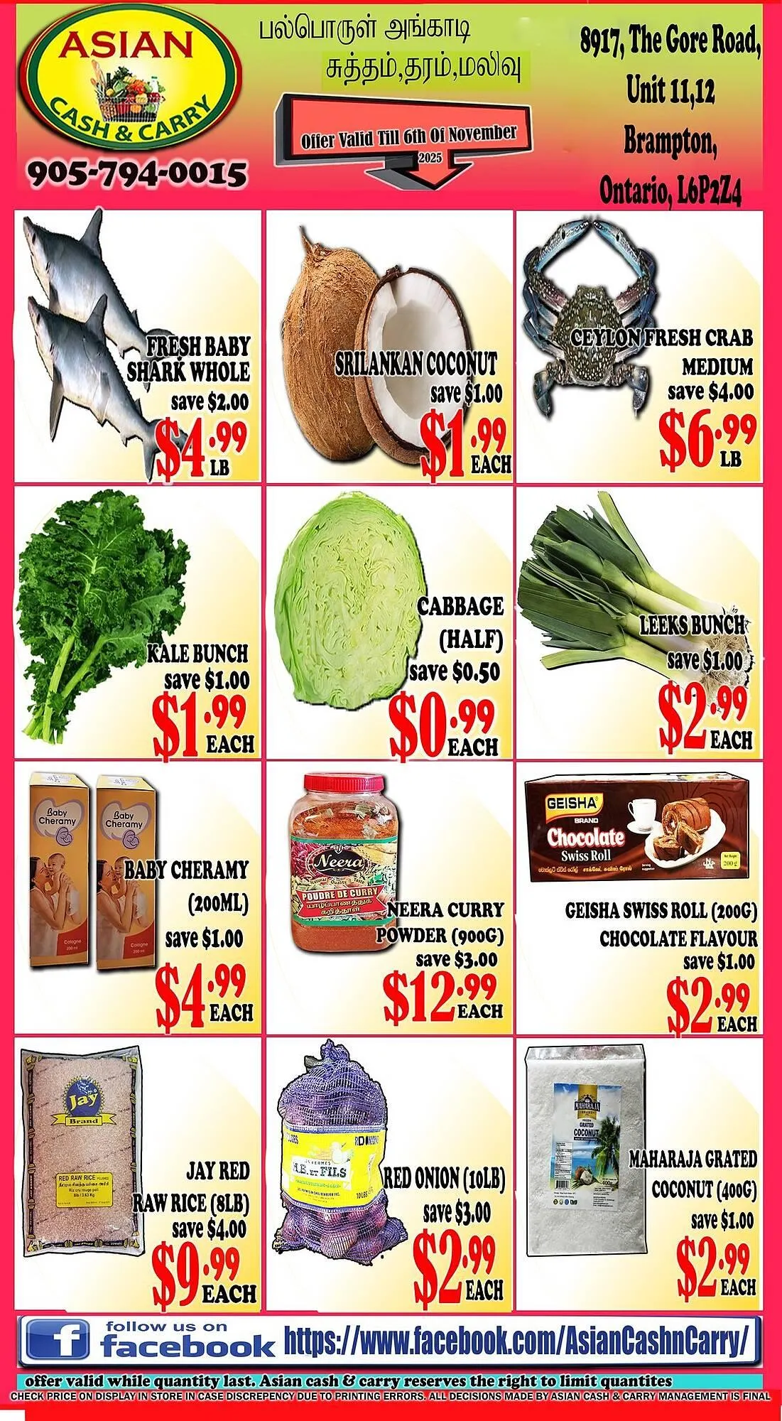 Asian Cash & Carry flyer from October 31 to November 6 2025 - flyer page 1