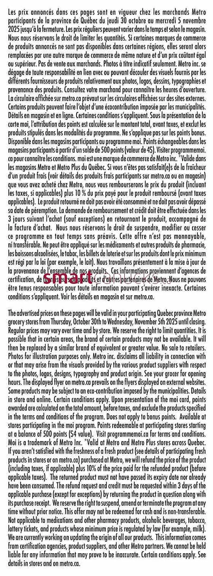 Metro flyer from October 30 to November 5 2025 - flyer page 21