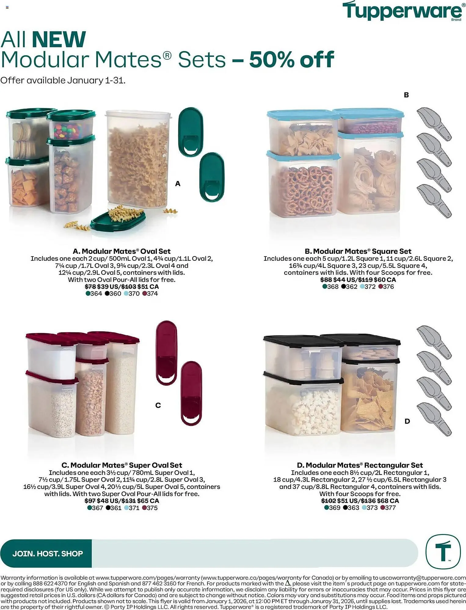 Tupperware flyer from January 1 to February 1 2026 - flyer page 2