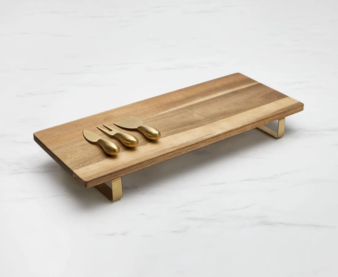 Console 3-Pc Cheese Knife Set with Board