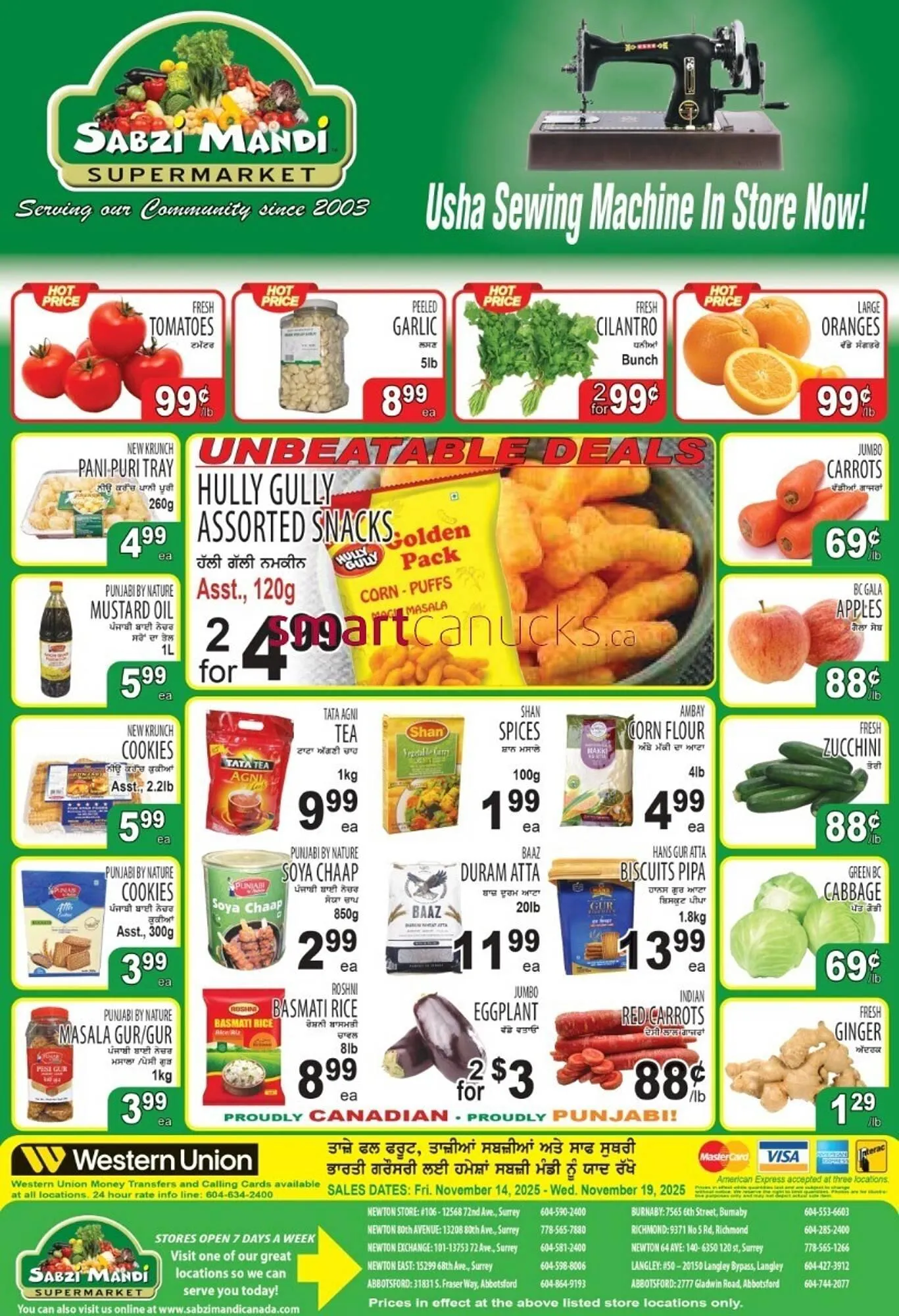 Sabzi Mandi Supermarket flyer from November 14 to November 19 2025 - flyer page 1