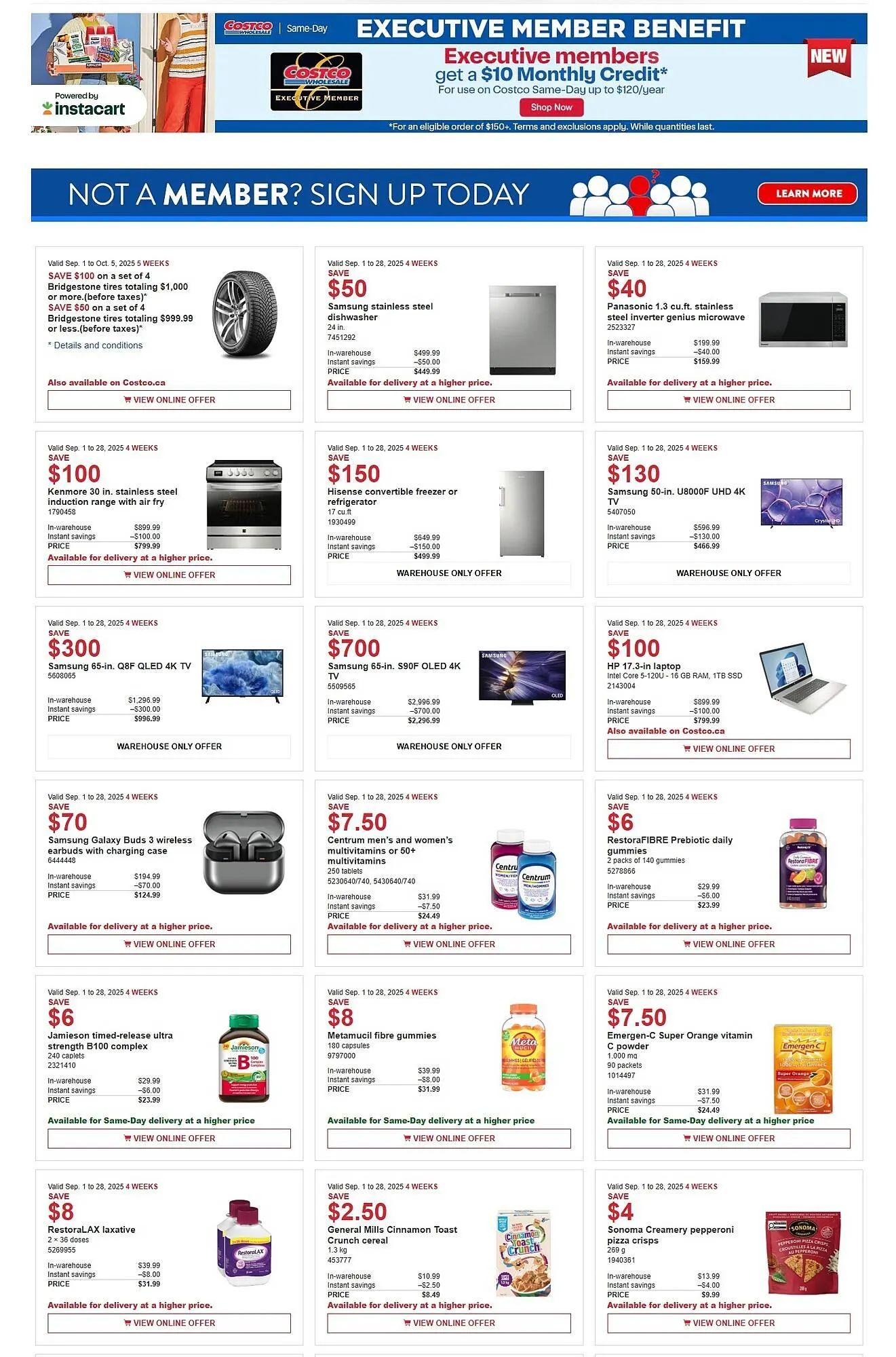Costco flyer from September 24 to September 30 2025 - flyer page 1