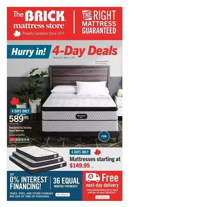 Brick Mattress Store from February 28 to March 12 2025 - flyer page 1