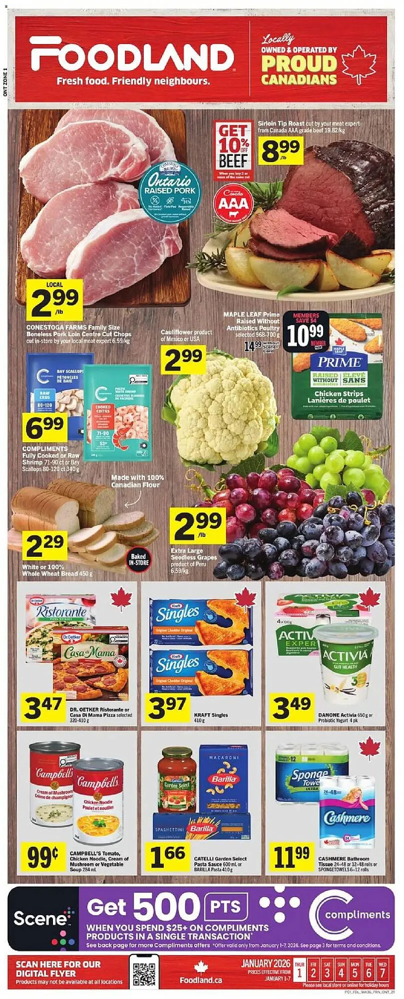 Foodland flyer from January 1 to January 7 2026 - flyer page 1