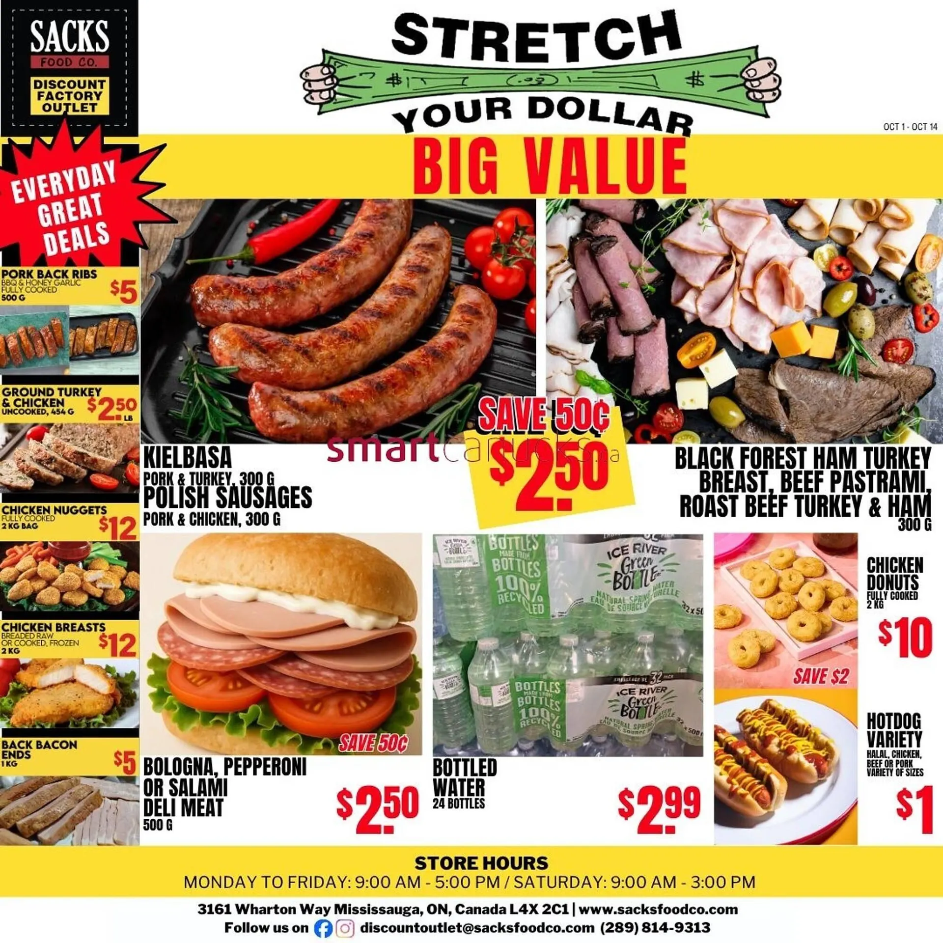 Sacks Food Co. flyer from September 30 to October 6 2025 - flyer page 1