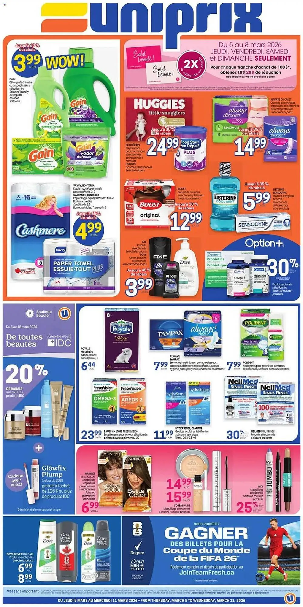 Uniprix flyer from March 5 to March 11 2026 - flyer page 1