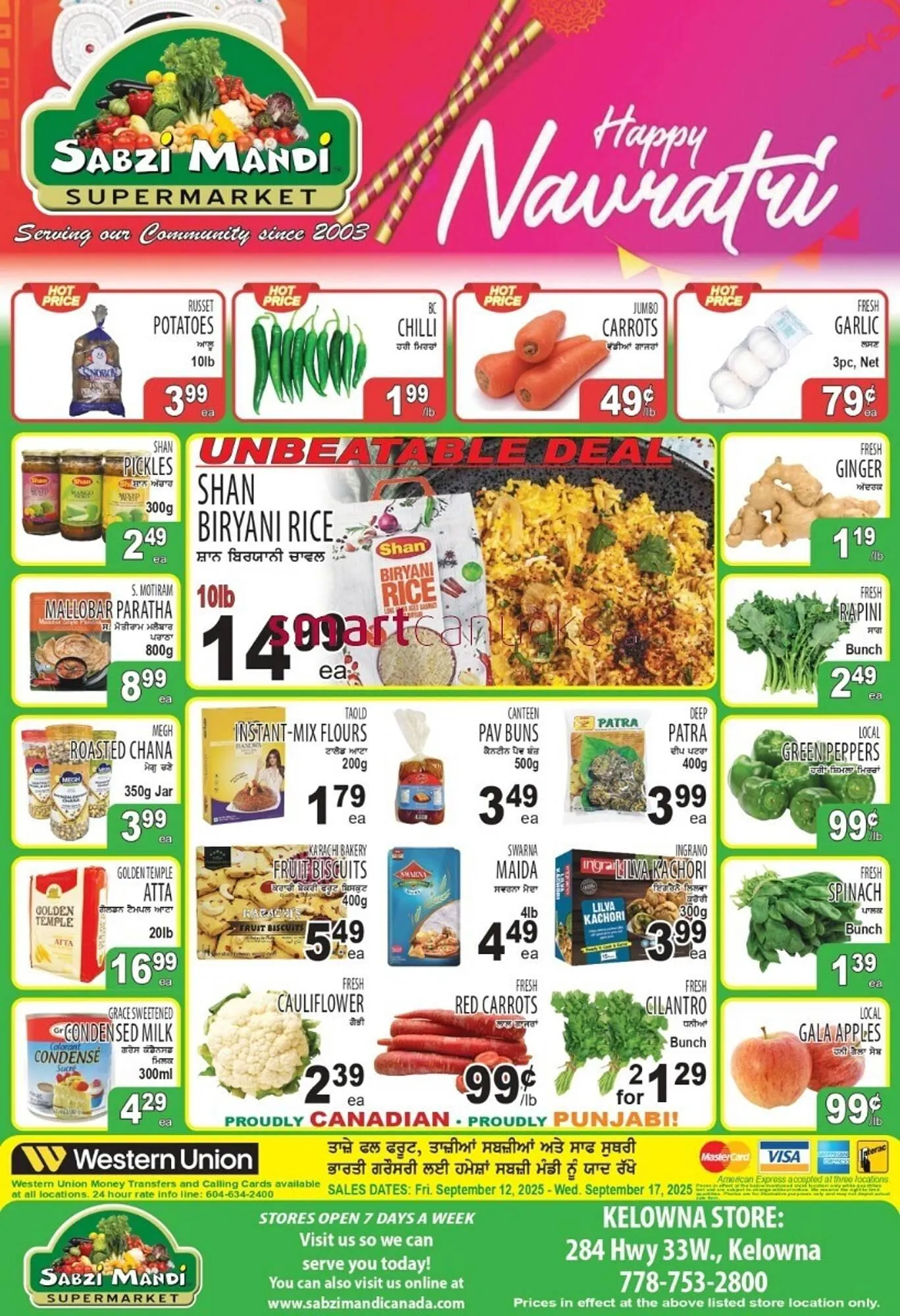 Sabzi Mandi Supermarket flyer from September 12 to September 17 2025 - flyer page 1