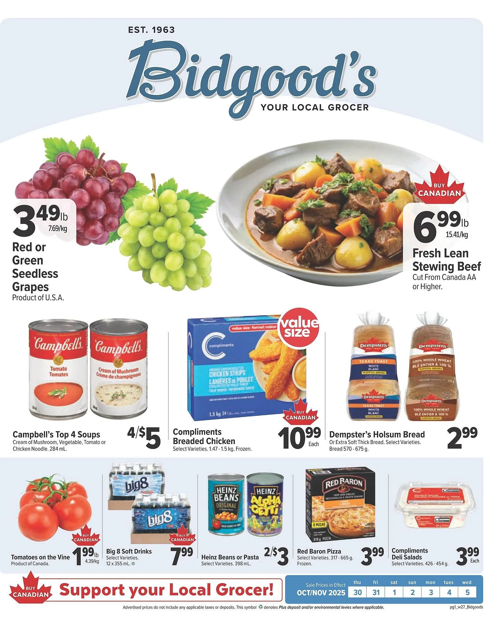 Bidgood's flyer from October 30 to November 5 2025 - flyer page 1
