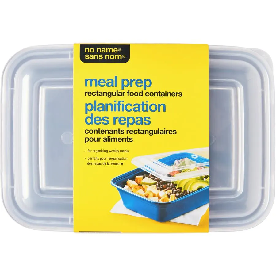 Rectangular 10 Piece Meal Prep Container, Blue