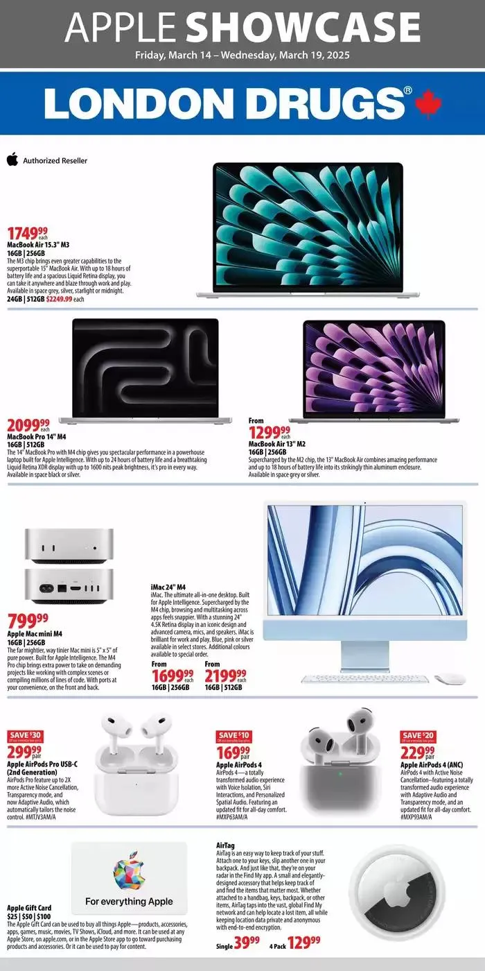 London Drugs Weekly ad from March 14 to March 19 2025 - flyer page 1