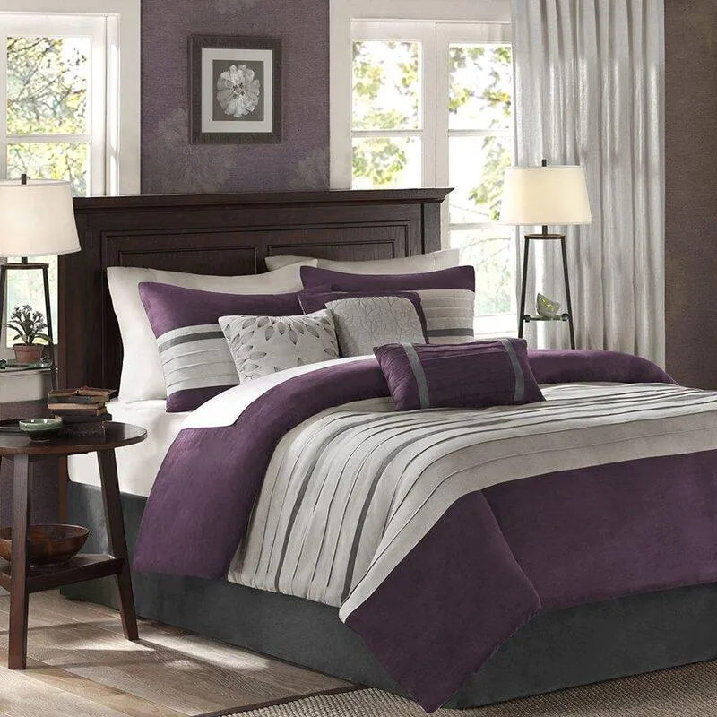Palmer Microsuede Traditional 7-Piece Comforter Set
